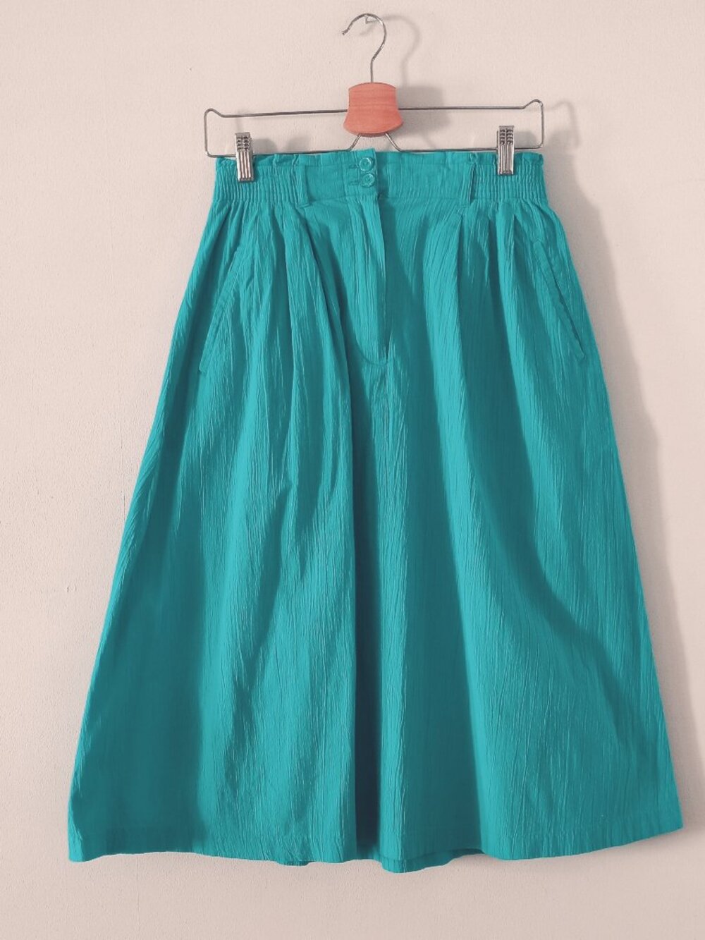 TABI INTERNATIONAL vintage turquoise blue cotton skirt